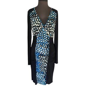 Anthro Tracy Reese Shirt Frock Spotty Dotty Ruched Dress NWT L Feminine Slinky